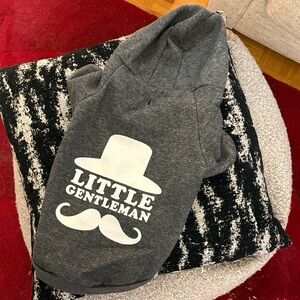 Gray Little Gentleman Dog Hoodie